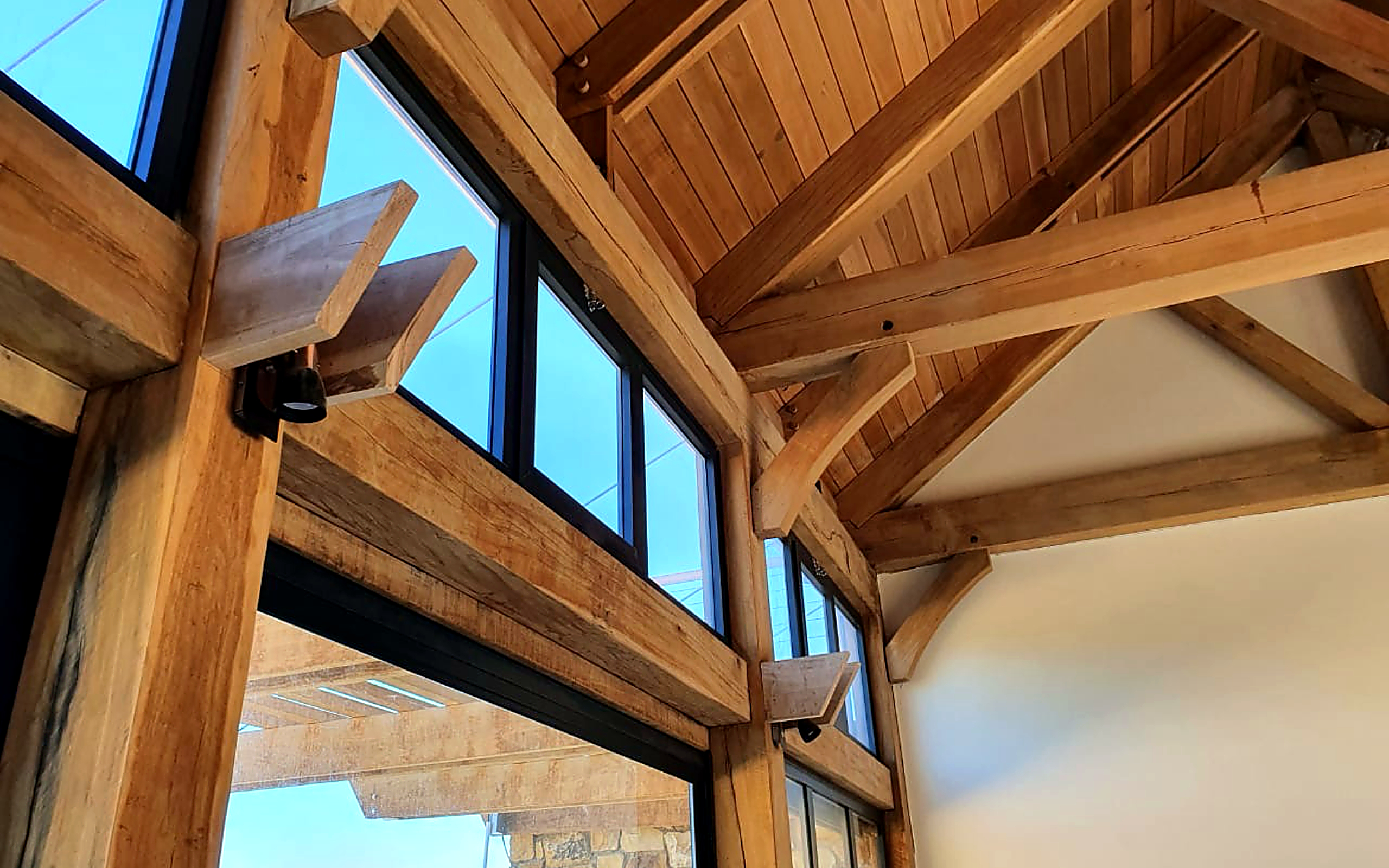 Colhouse timber beam interior